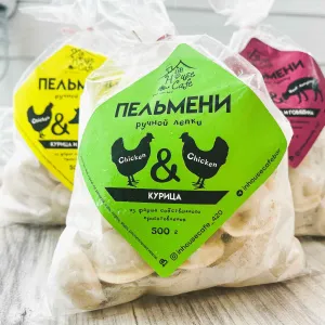 Пельмени с курицей, замороженные