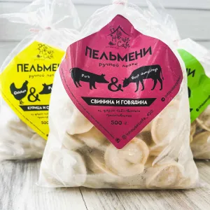 Пельмени говядина и свинина, замороженные