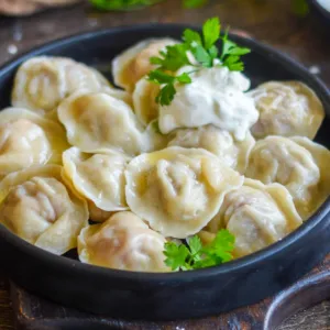 Пельмени курица и пармезан